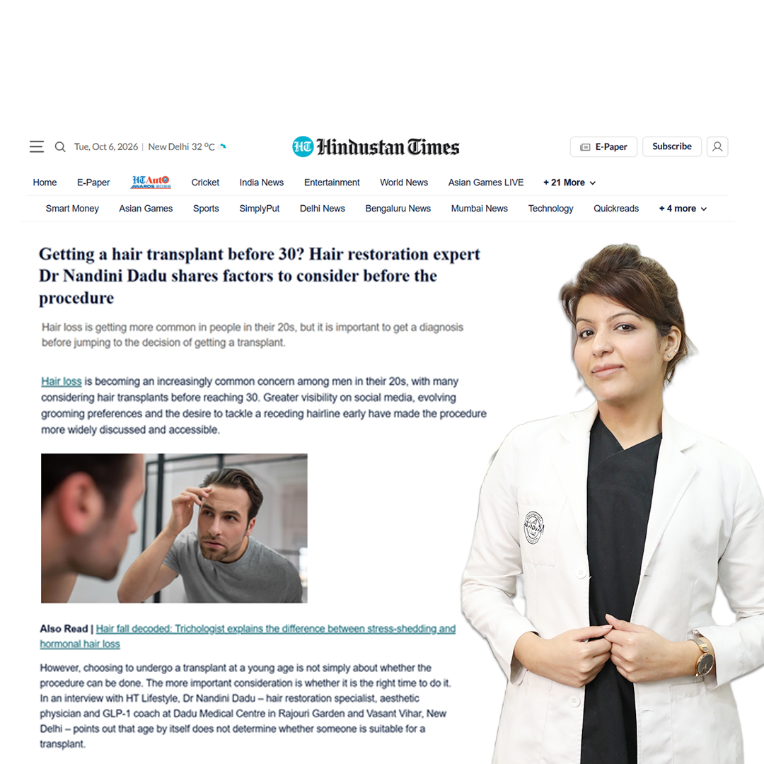 Dr. Nandini Dadu on Hair Transplant Before 30 | Hindustan Times Feature